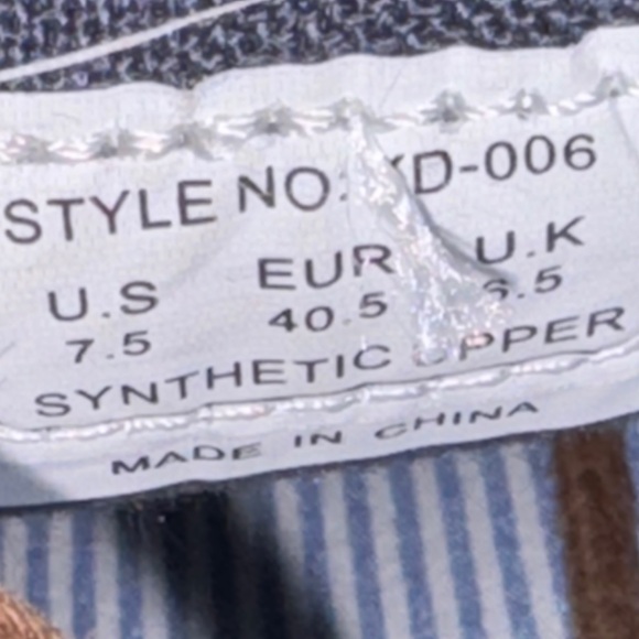 NWOT GOLD DEER Men’s dark jean/brown leather sneakers! Size 7.5 Unisex - Picture 8 of 8